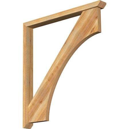 Westlake Slat Rough Sawn Bracket w/ Offset Brace, Western Red Cedar, 4"W x 40"D x 44"H